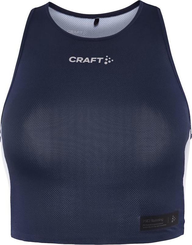 Dámský běžecký top CRAFT Pro Hypervent Cropped modrý Velikost: M