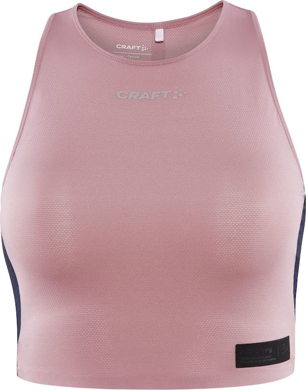 Dámský běžecký top CRAFT PRO Hypervent Cropped růžový Velikost: XL