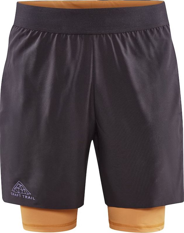 Pánské šortky CRAFT Pro Trail 2v1 šedé Velikost: XL