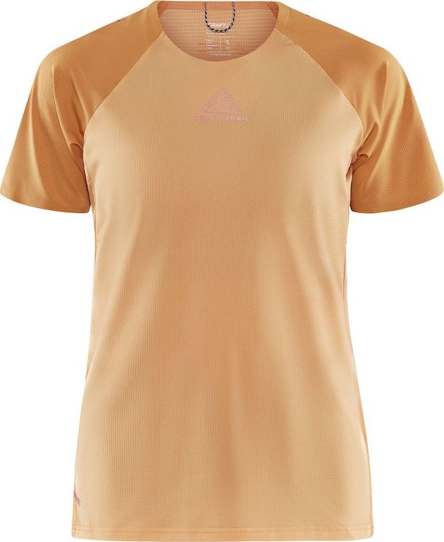 Dámské běžecké triko CRAFT Pro Trail SS oranžové Velikost: XS