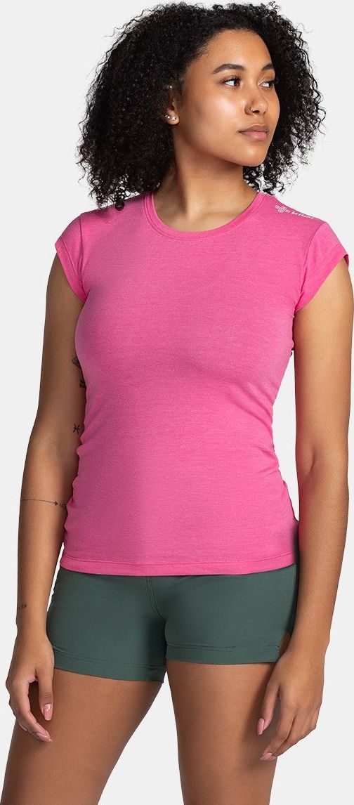 Dámské bavlněné tričko KILPI Promo růžové Velikost: 38