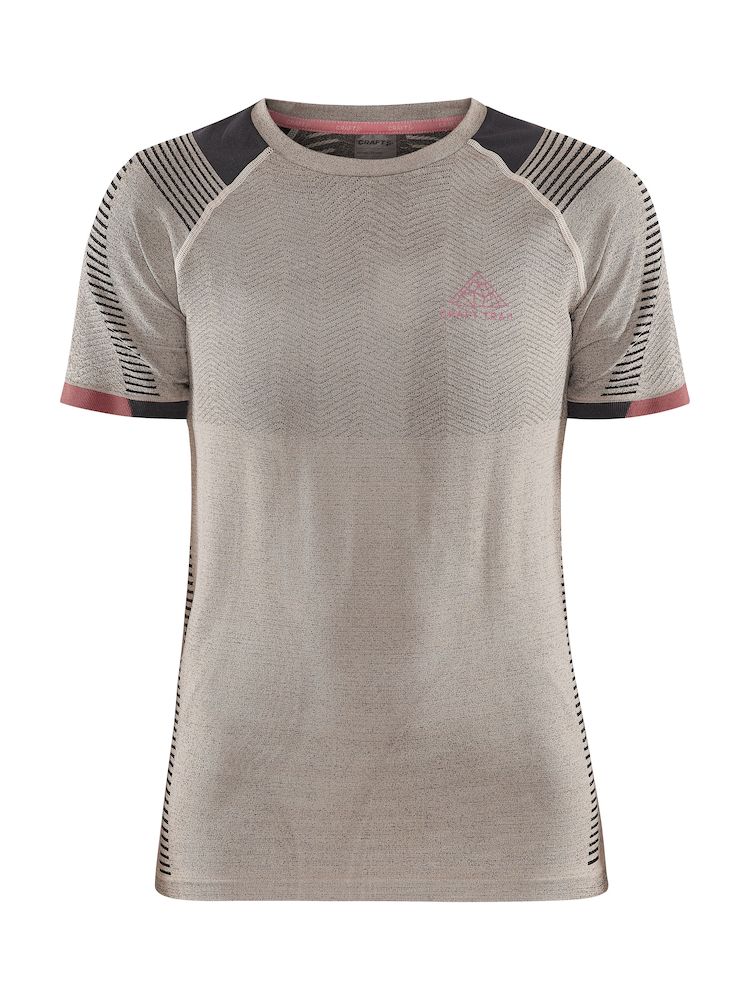 Dámské pletené běžecké triko CRAFT Pro Trail Fuseknit hnědé Velikost: XS