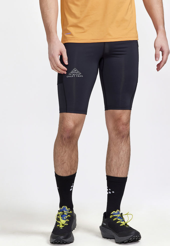 Pánské běžecké kraťasy CRAFT Pro Trail Short Tights černé Velikost: XL