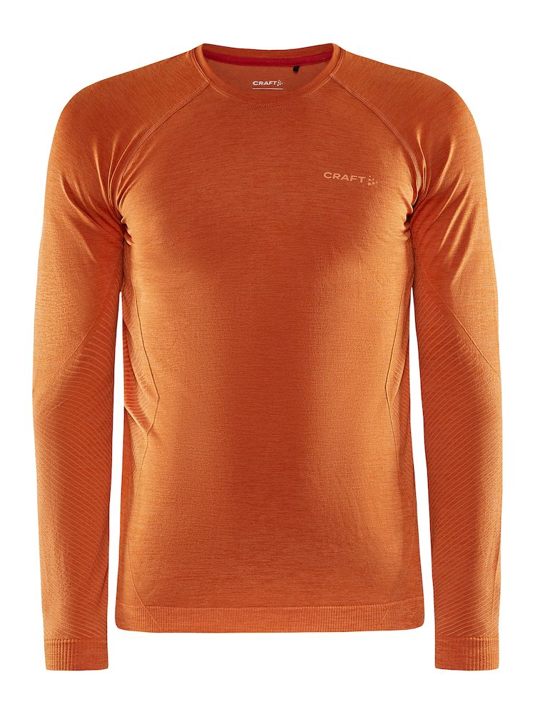 Pánské funkční triko CRAFT Core Dry Active Comfort LS oranžové Velikost: S