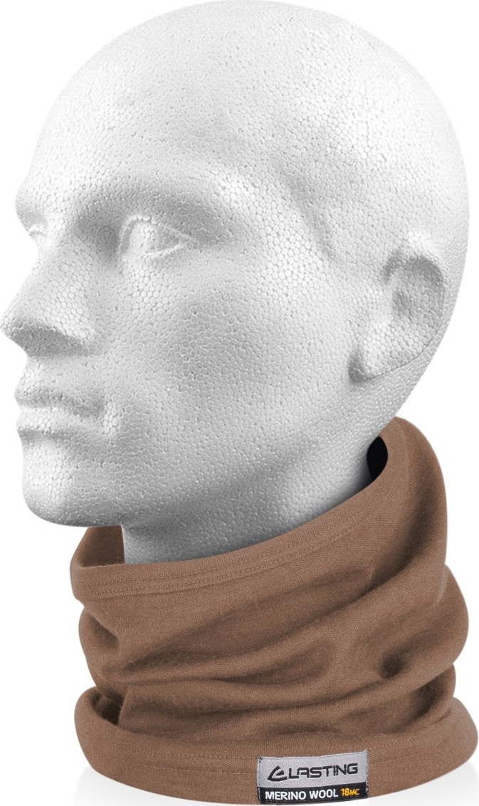 Unisex merino nákrčník LASTING Bul hnědý Velikost: UNI