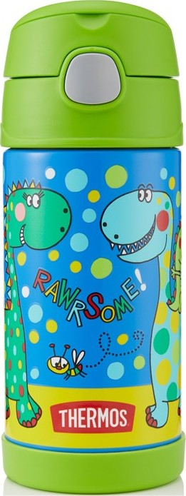 Dětská termoska s brčkem THERMOS - dinosaurus 0,355 l