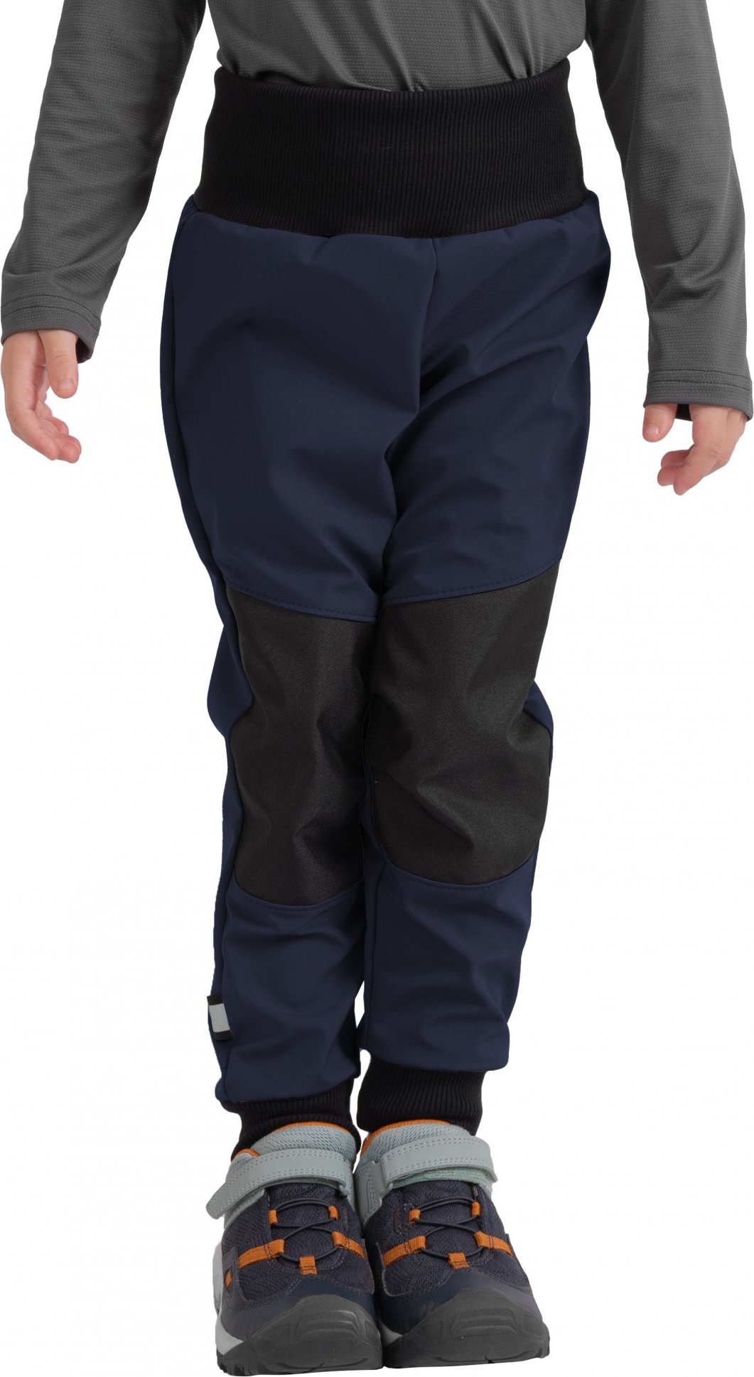 Batolecí softshellové kalhoty UNUO s fleecem Street Strong, Tm. Modročerná Velikost: 98/104