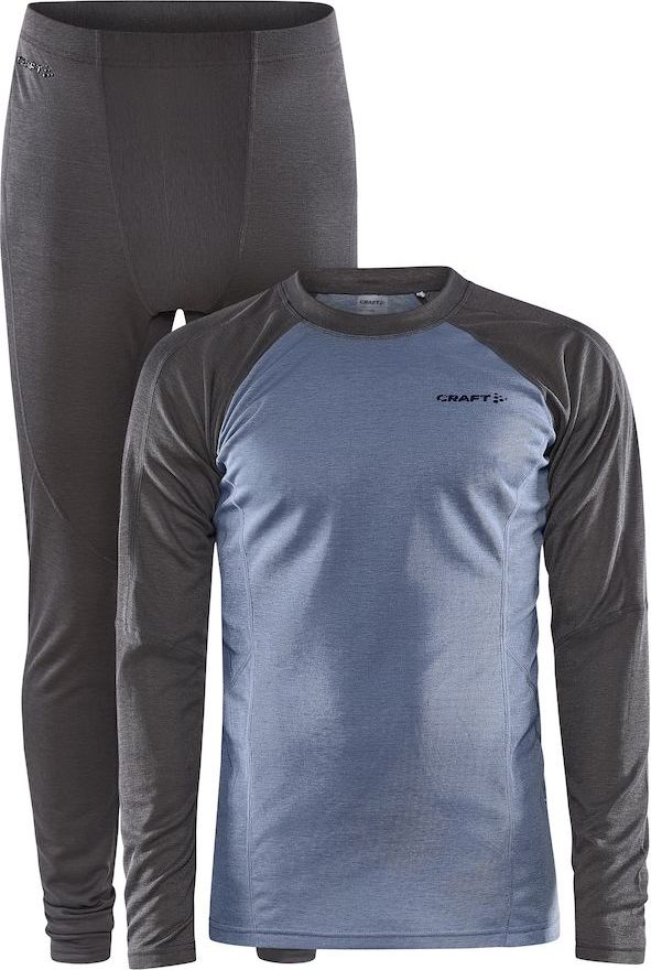 Pánský funkční set CRAFT Core Warm Baselayer modrý Velikost: XXL