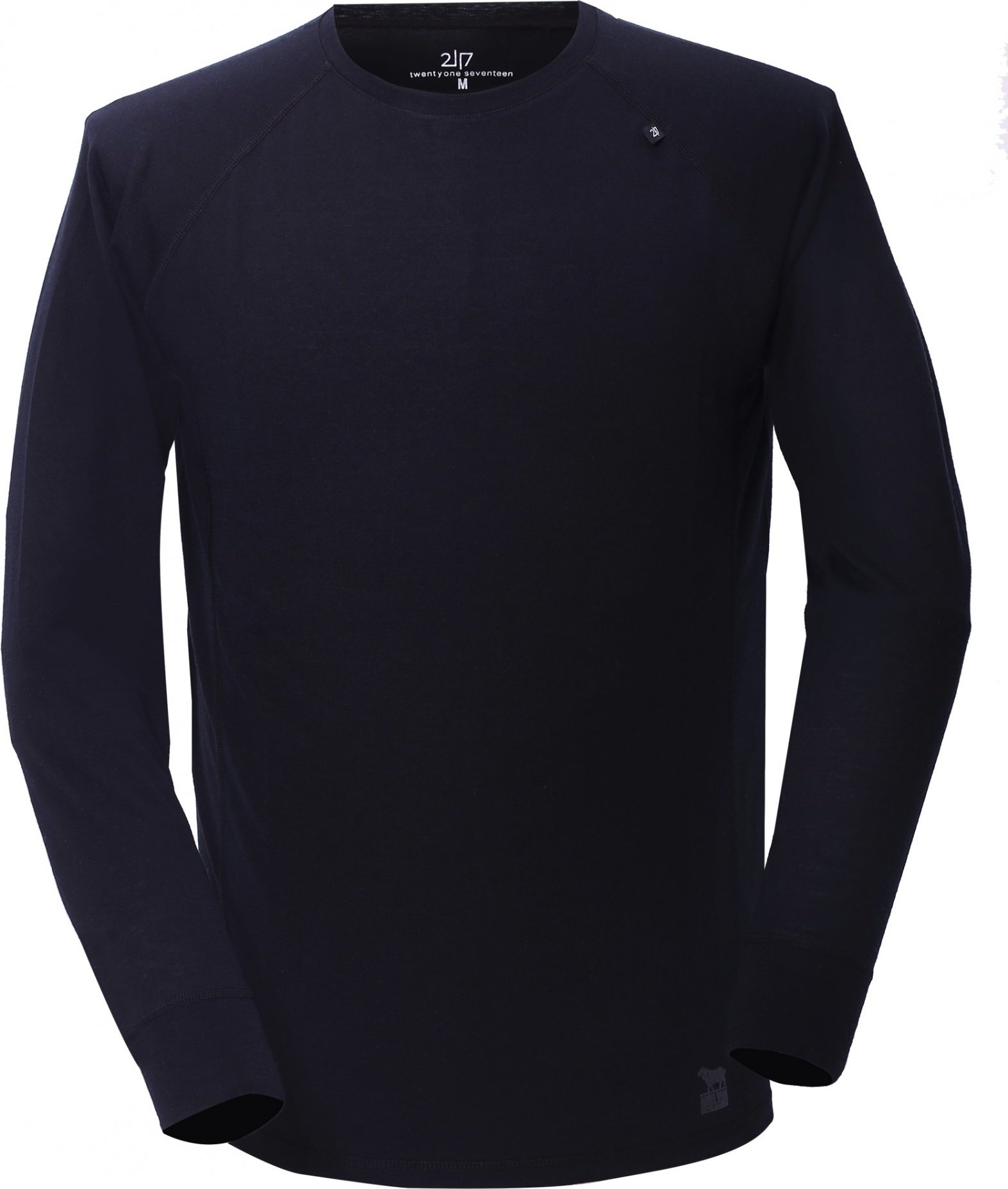 Pánské triko s dlouhým rukávem z merino vlny 2117 Ullånger Eco černá Velikost: 3XL