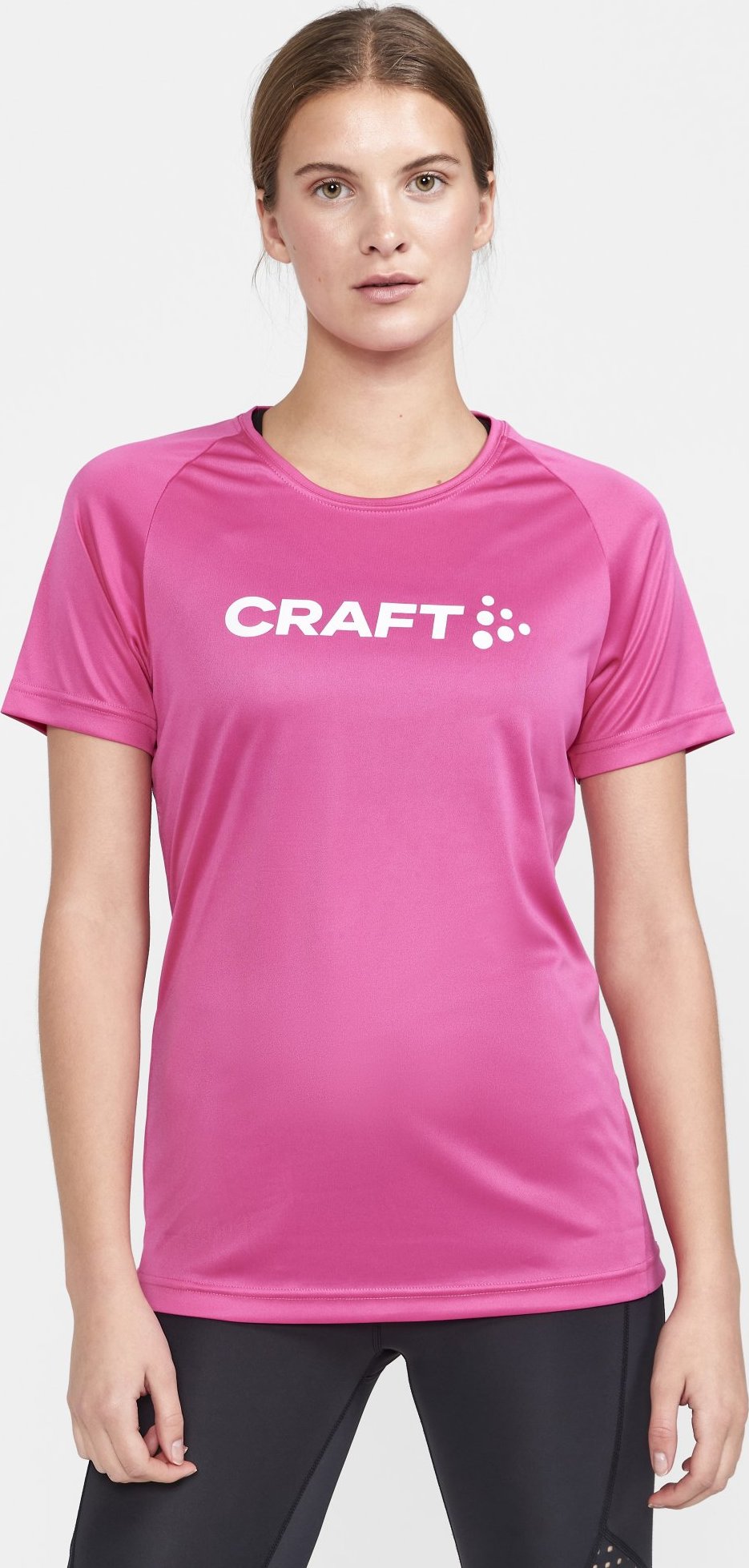 Dámské funkční triko CRAFT Core Essence Logo růžové Velikost: S