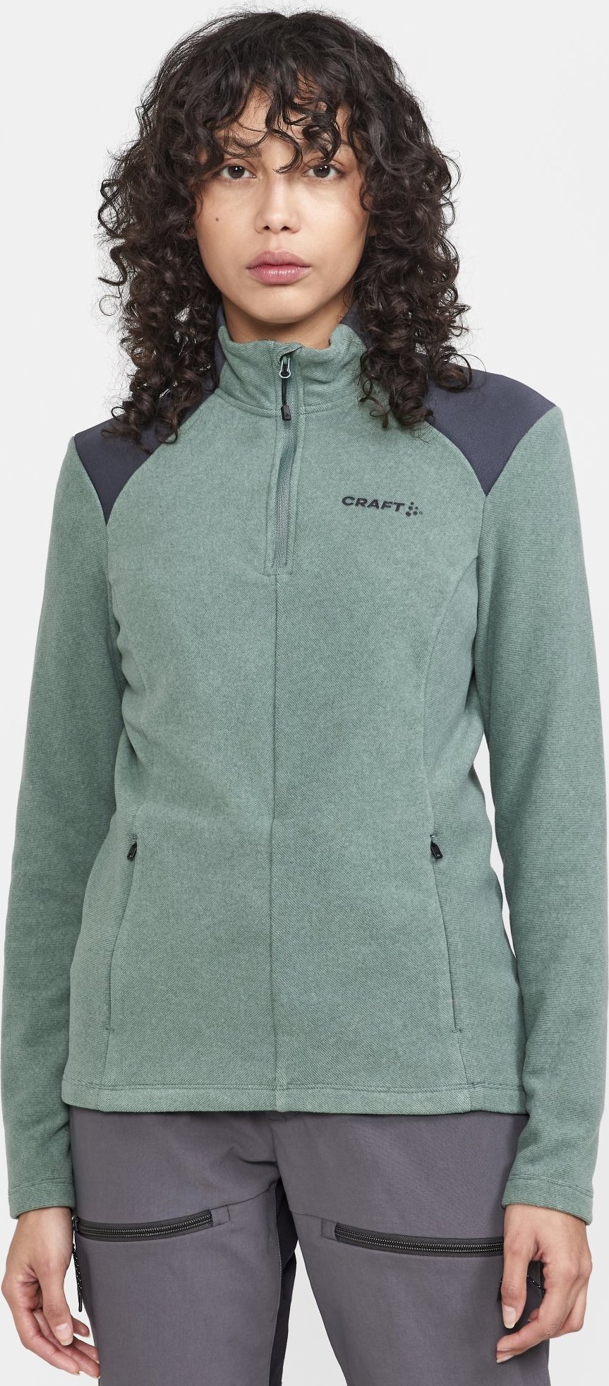 Dámský polorolák CRAFT Core Edge Thermal zelený Velikost: S