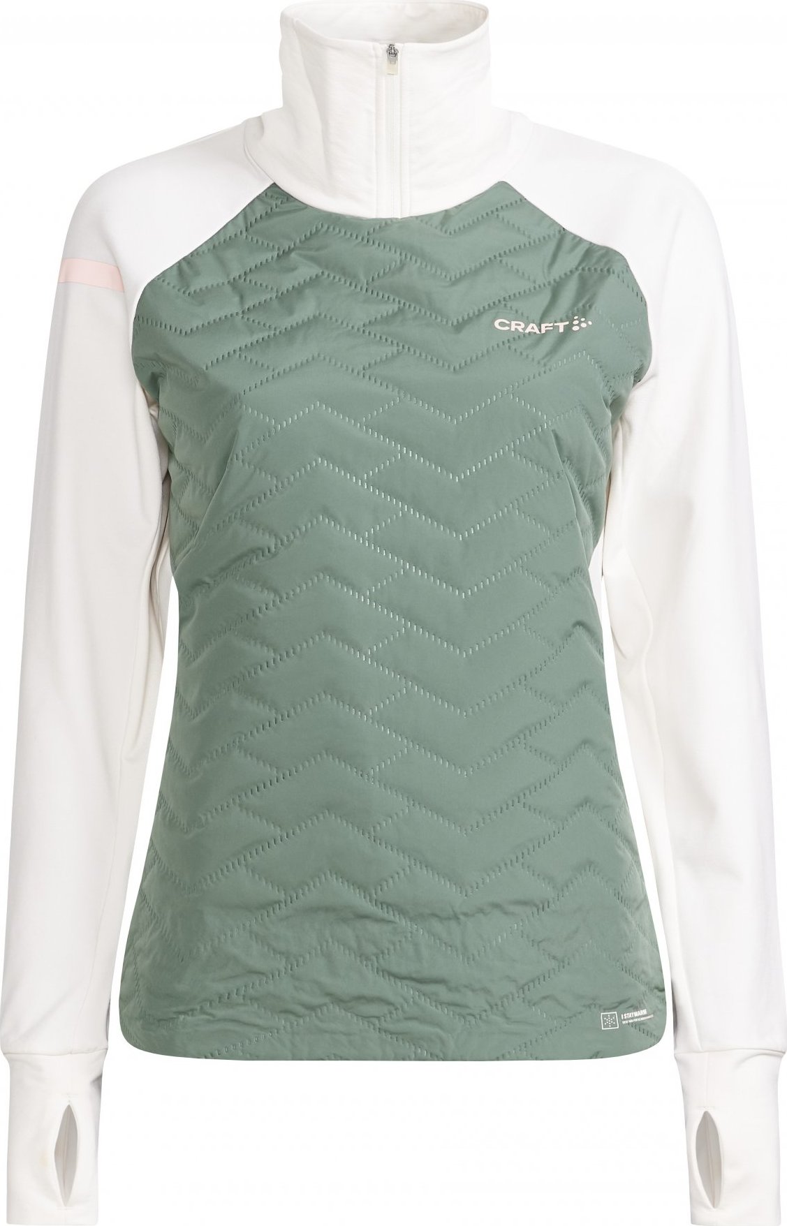 Dámská zateplená běžecká bunda CRAFT Adv Subz Sweater 3 zelená Velikost: XS