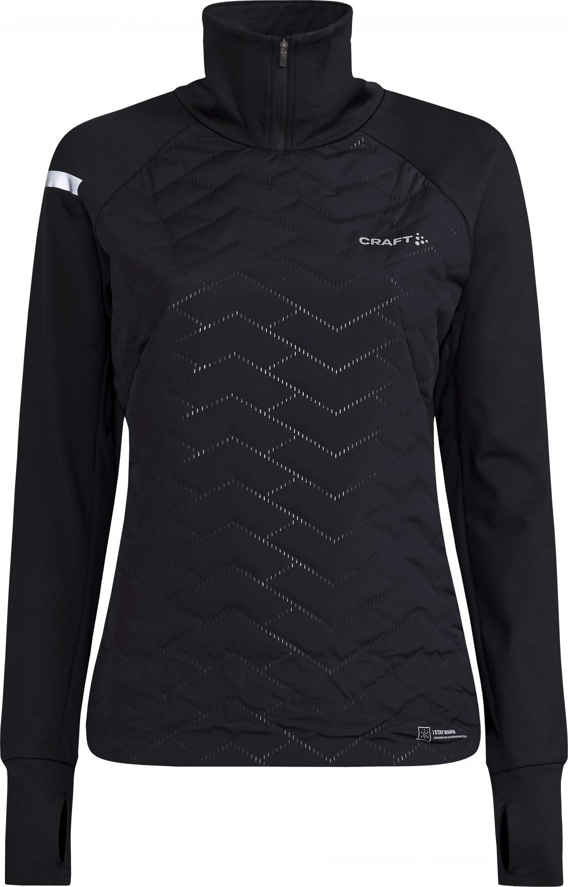 Dámská zateplená běžecká bunda CRAFT Adv Subz Sweater 3 černá Velikost: S