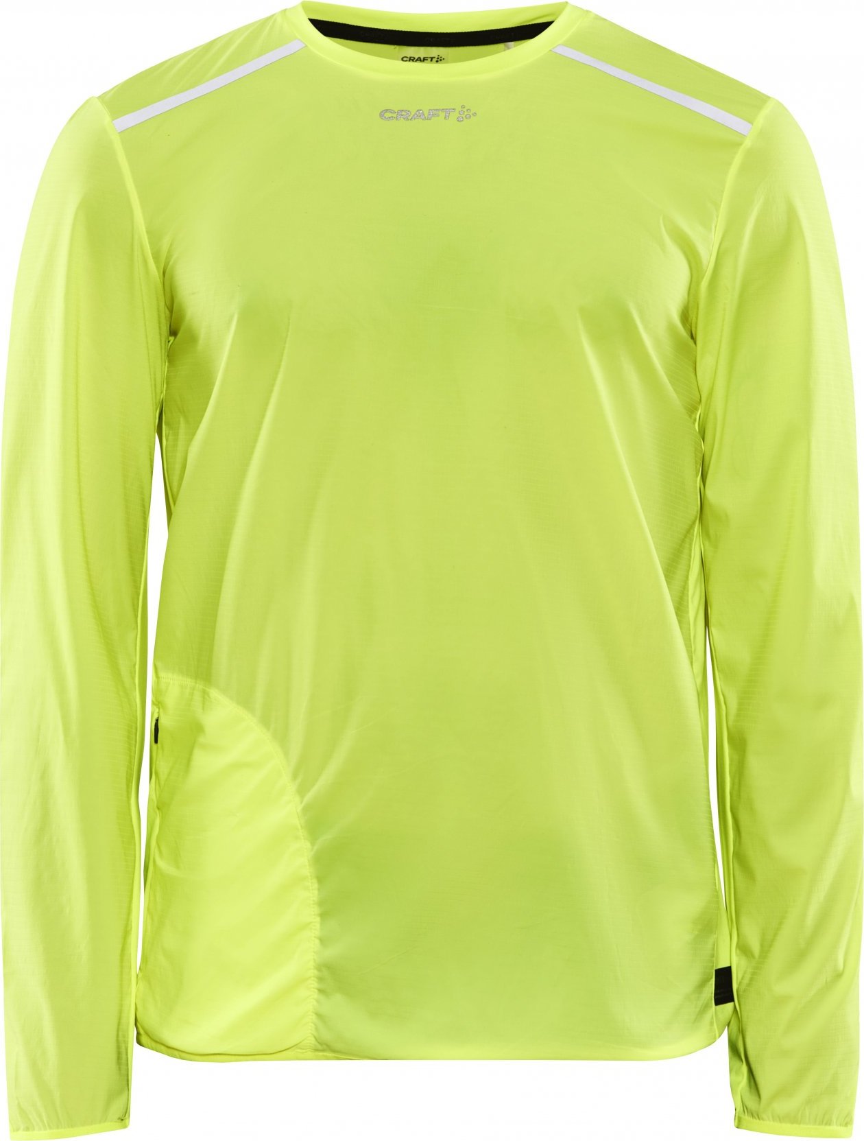 Pánské ultralehké běžecké triko CRAFT Pro Hypervent Ls Wind Top žluté Velikost: S
