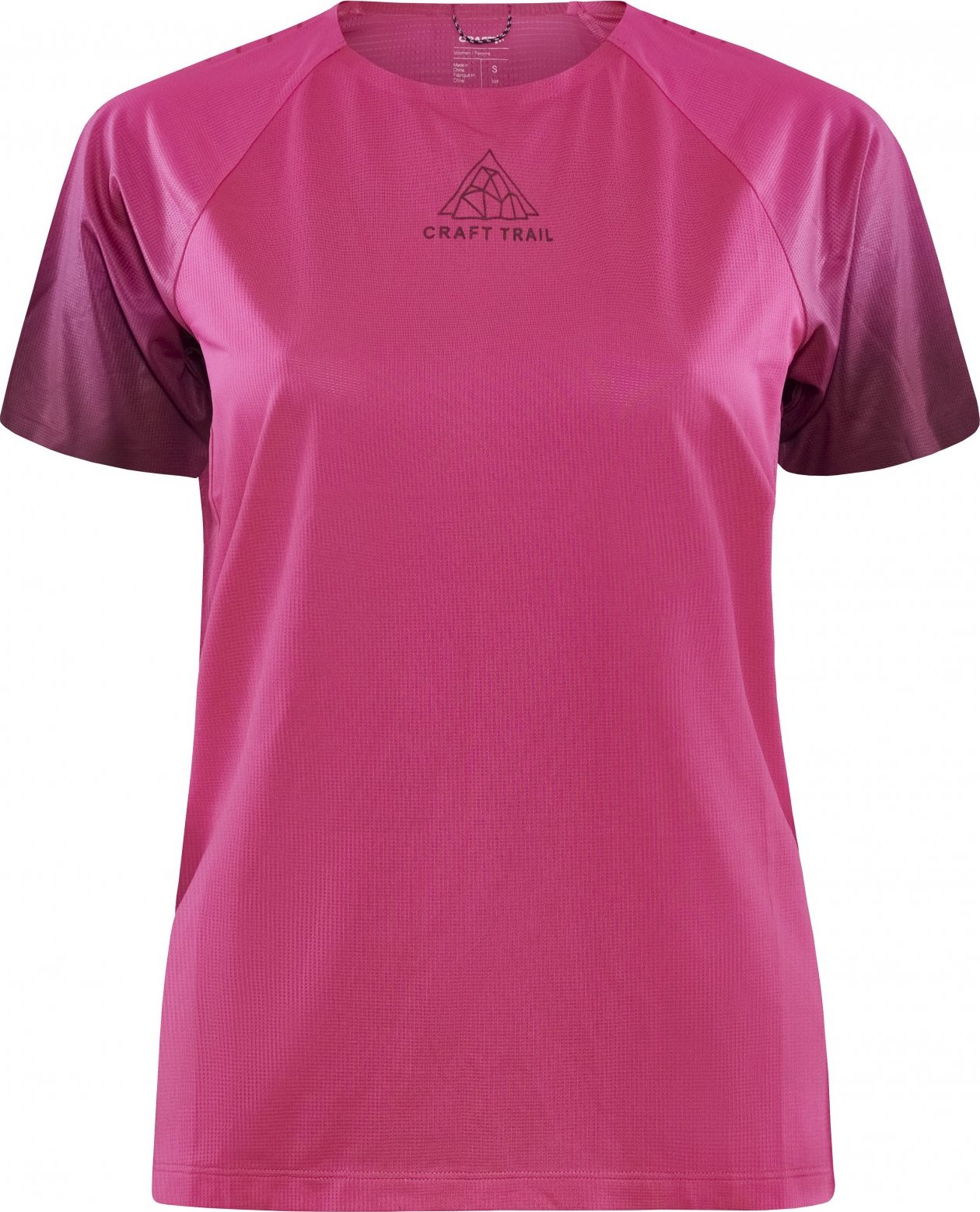 Dámské běžecké triko CRAFT Pro Trail Ss růžové Velikost: XS