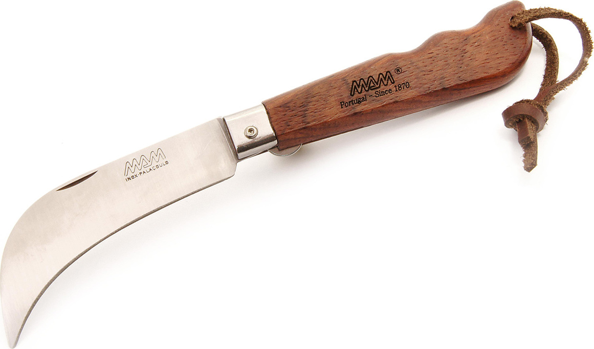 Zavírací houbařský nůž s pojistkou MAM 2071 Plus - bubinga, 9 cm