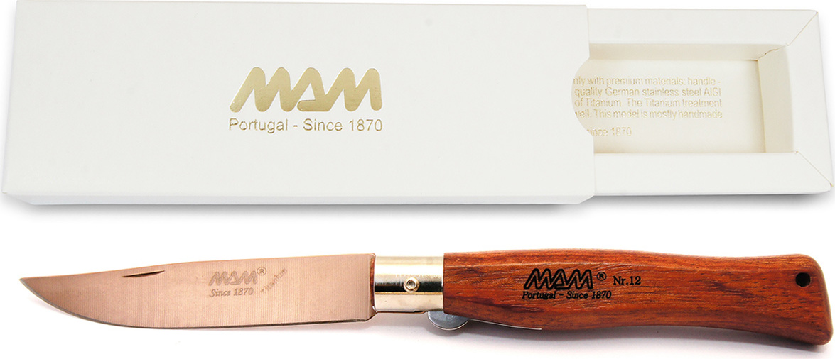 Zavírací nůž s pojistkou MAM Douro 2062 Bronze Titanium - bubinga, 10,5 cm