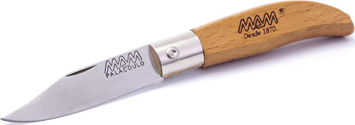 Zavírací nůž s klíčenkou a pouzdrem MAM Ibérica 2001 - buk, 4,5 cm