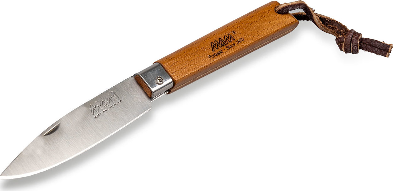 Zavírací nůž s koženým poutkem MAM Operario 2037 - bubinga 8,8 cm
