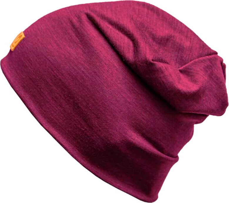 Unisex merino čepice PROGRESS Freebeanie vínová Velikost: UNI