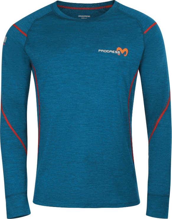 Pánské merino triko PROGRESS MW Ndr modré Velikost: XL