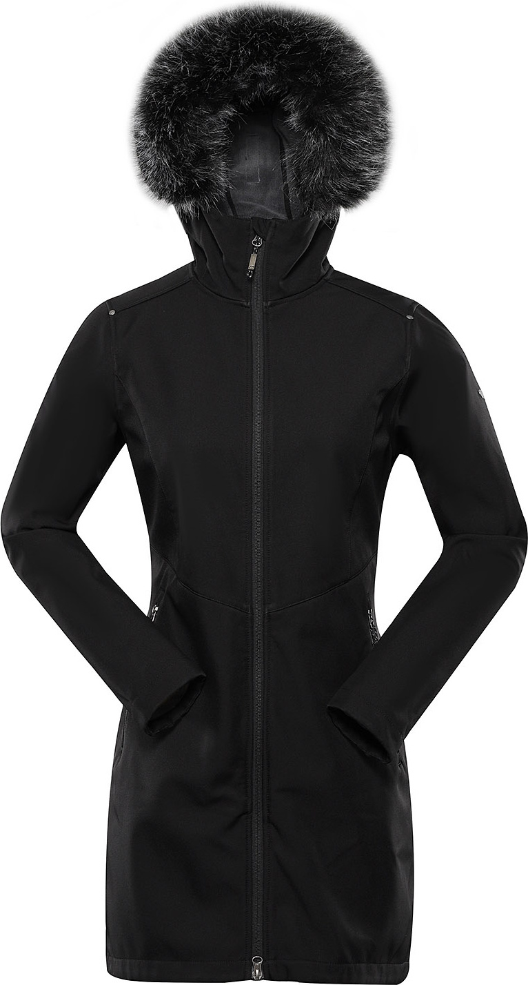 Dámský softshellový kabát ALPINE PRO Ibora černý Velikost: XL