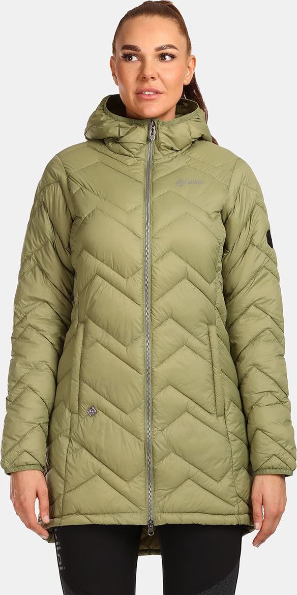 Dámský zimní kabát KILPI Leila zelený Velikost: 36