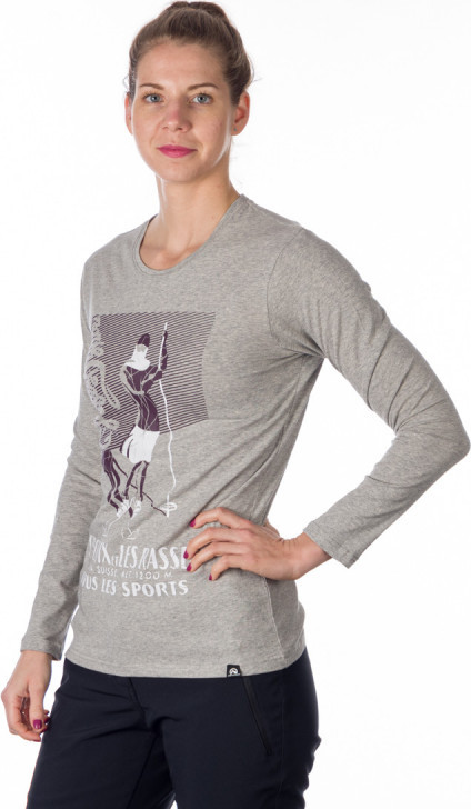 Dámské bavlněné tričko NORTHFINDER Faye šedé Velikost: XL