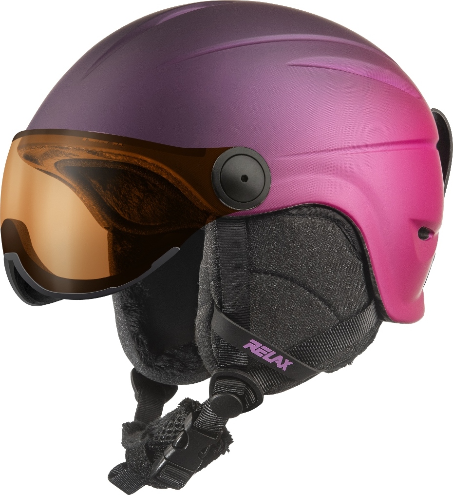 Dětská lyžařská helma RELAX Twister fialová Velikost: S