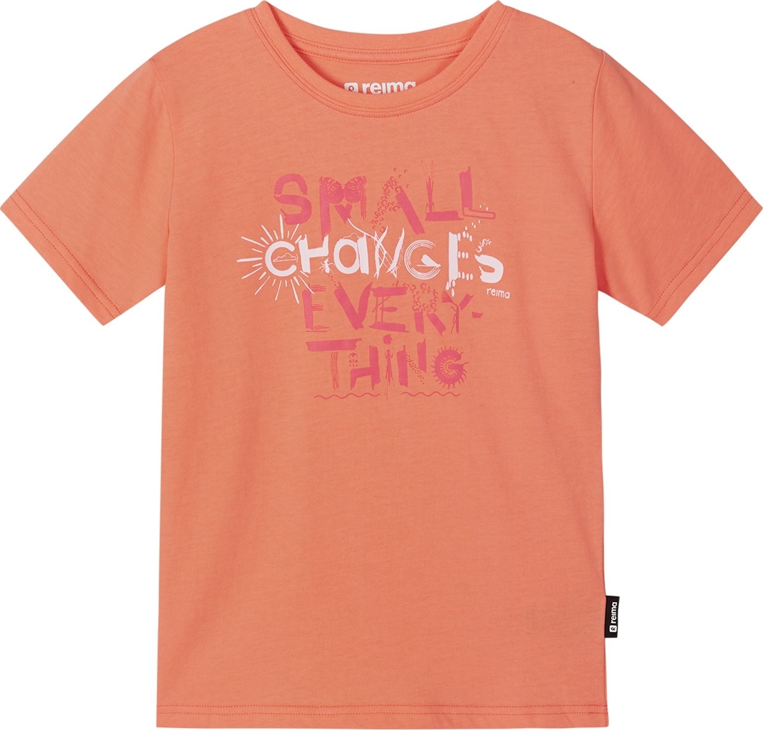 Dětské bavlněné tričko REIMA Valoon - Coral pink Varianta: 158