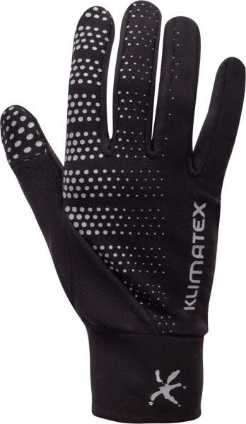 Unisex běžecké rukavice KLIMATEX Neves černé Velikost: XXL