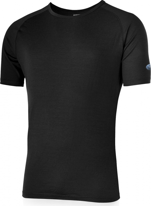 Pánské merino triko LASTING Trigon černé Velikost: M