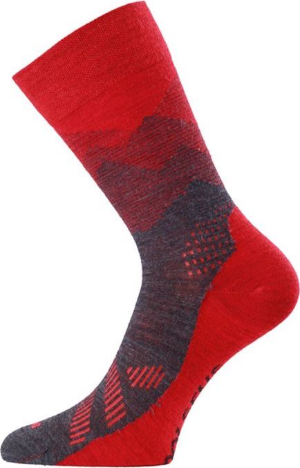 Unisex merino ponožky LASTING Fwr červené Velikost: (42-45) L