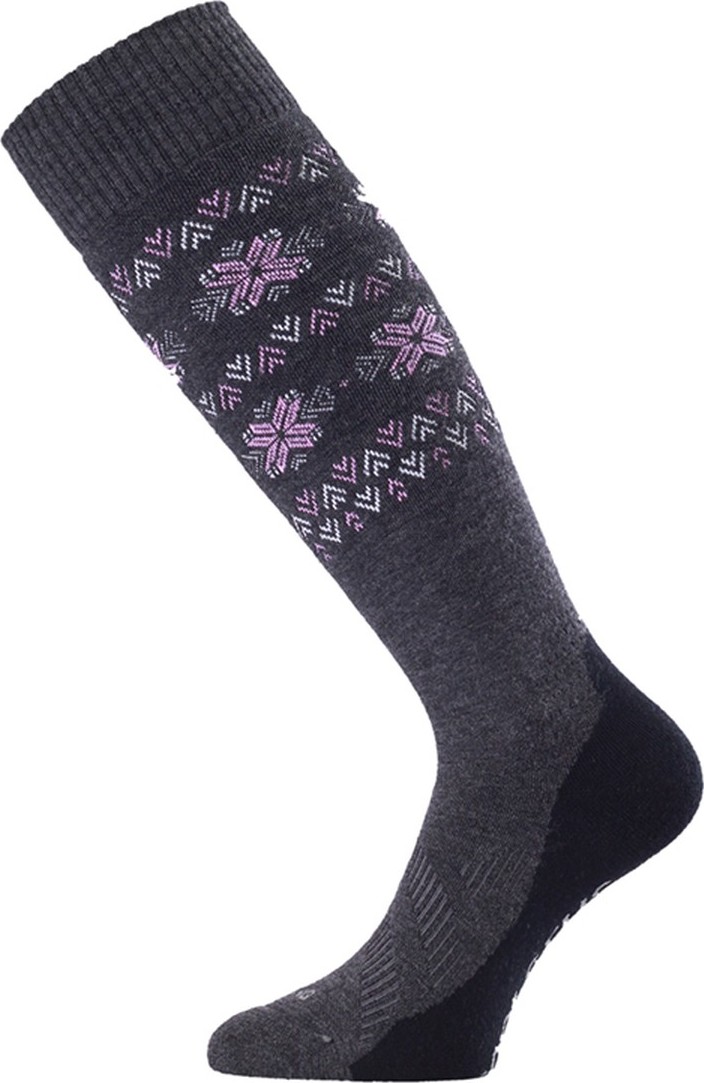 Unisex lyžařské merino podkolenky LASTING Fwi šedé Velikost: (42-45) L