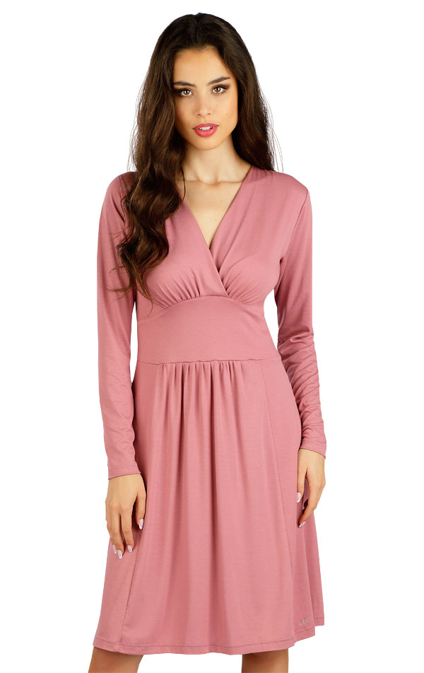 Dámské šaty LITEX s dlouhým rukávem růžové Velikost: M, Barva: 340
