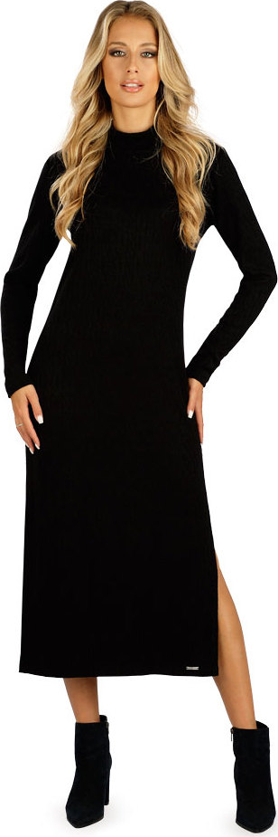 Dámské šaty LITEX s dlouhým rukávem černé Velikost: L, Barva: černá