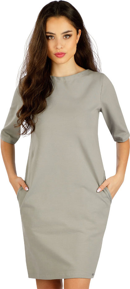 Dámské šaty LITEX s krátkým rukávem šedé Velikost: S, Barva: šedá