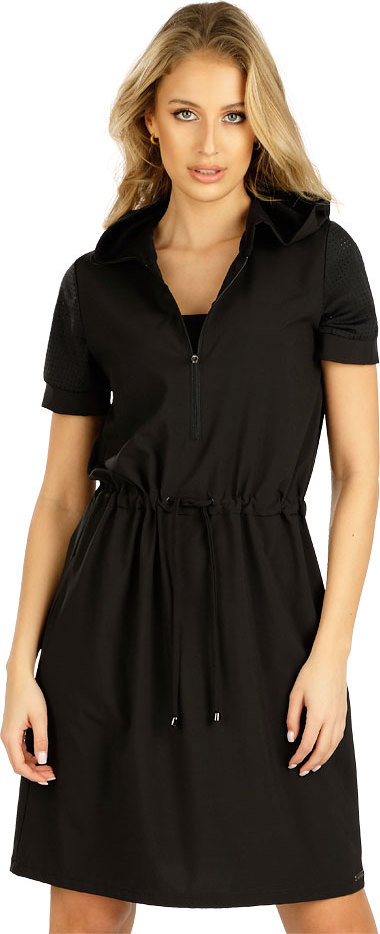 Dámské šaty LITEX s krátkým rukávem černé Velikost: S, Barva: černá