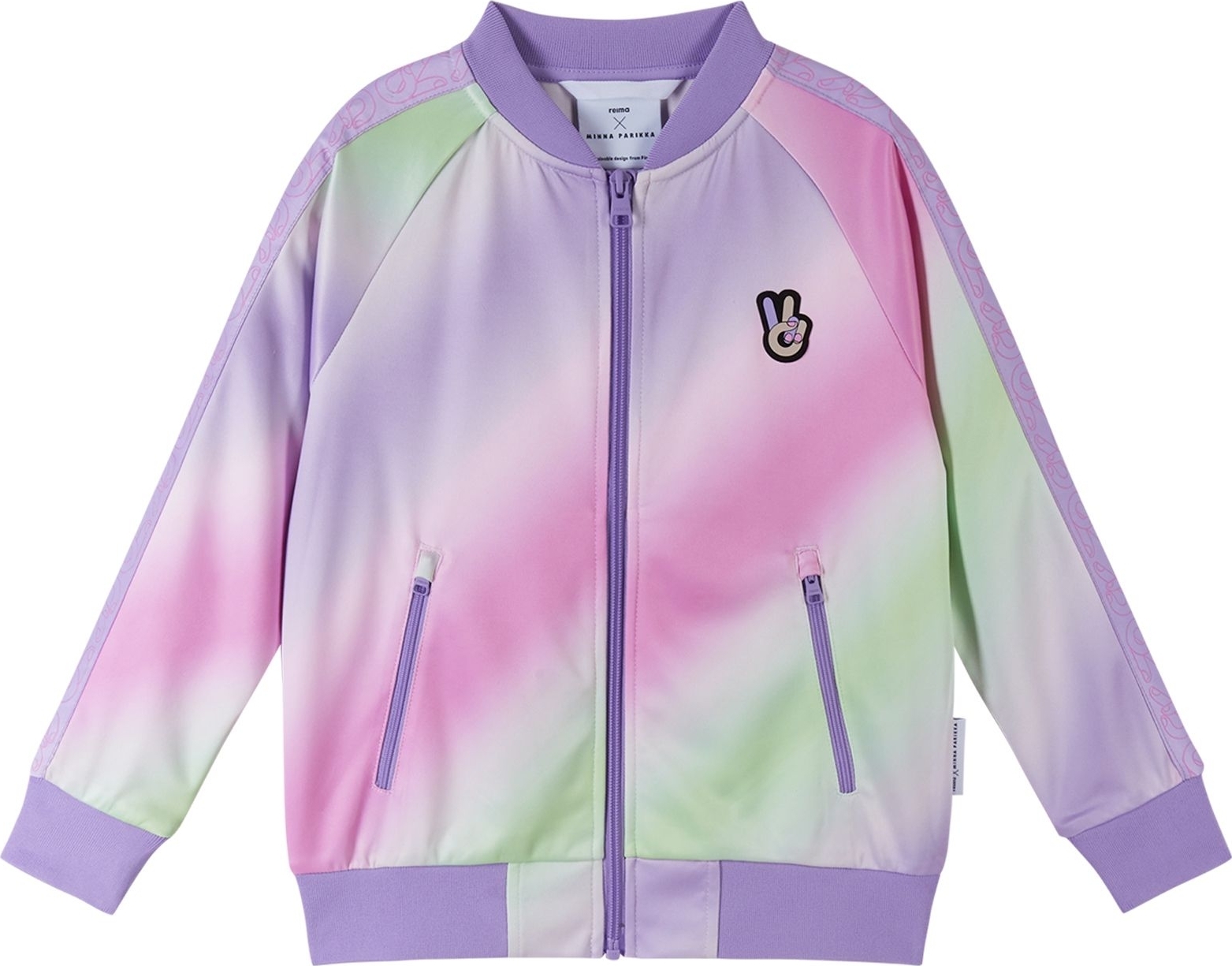 Dětský rychleschnoucí svetr REIMA Peace Full - Zip - Lilac amethyst Varianta: 98-104