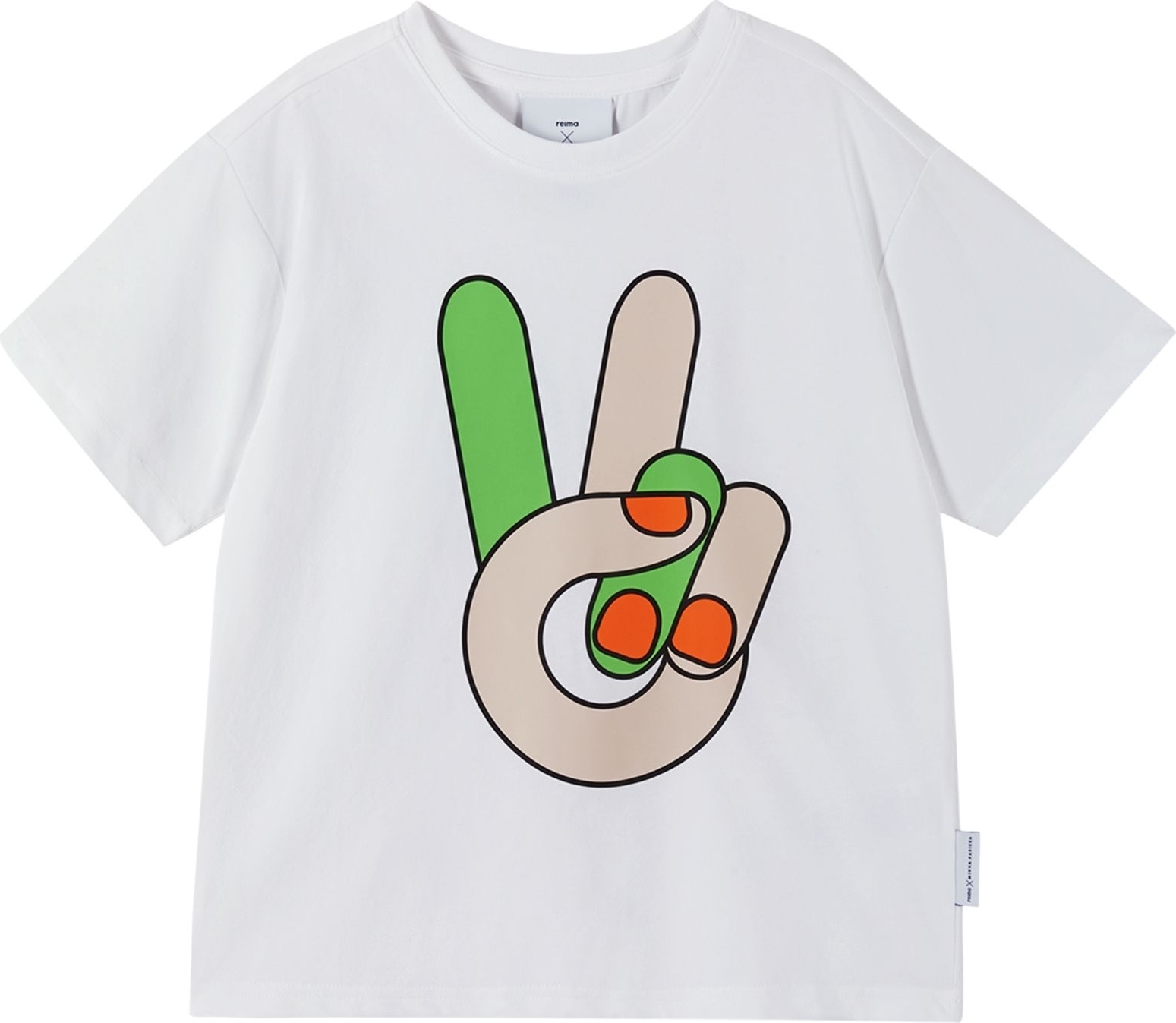 Dětské tričko REIMA Peace Tee - White Varianta: 122-128
