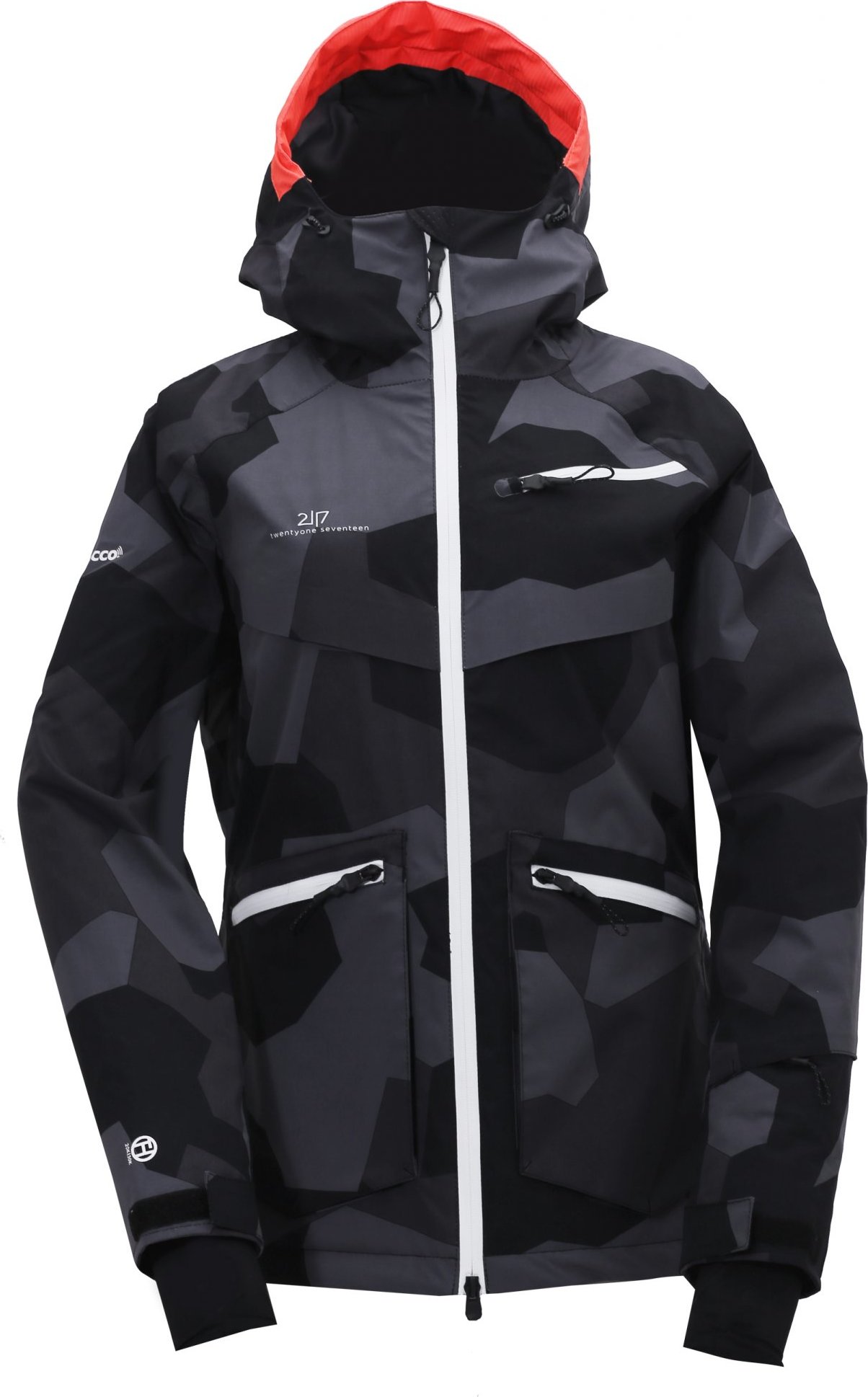 Dámská lyžařská bunda 2117 Nyhem Eco černá - maskáčový vzor Velikost: L