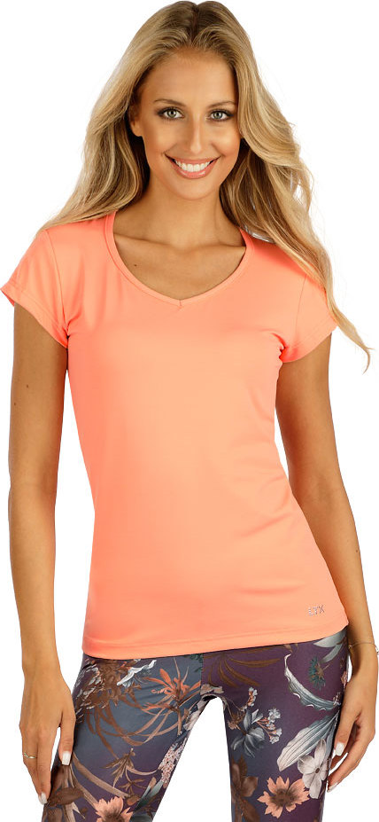 Dámské triko LITEX s krátkým rukávem oranžové Velikost: S, Barva: lososová