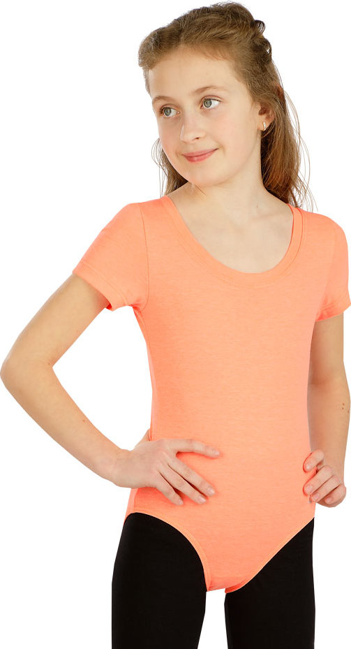 Dětský gymnastický dres LITEX oranžový Velikost: 128, Barva: reflexní oranžová