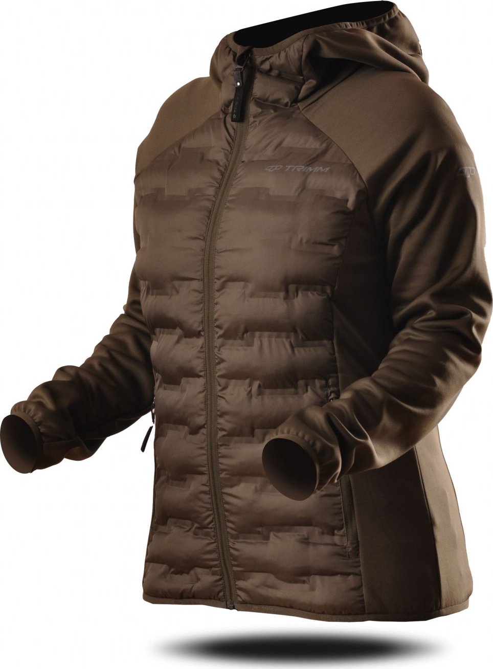 Dámská prošívaná bunda TRIMM Ervi Lady dark khaki/khaki Velikost: XL, Barva: dark khaki/ khaki