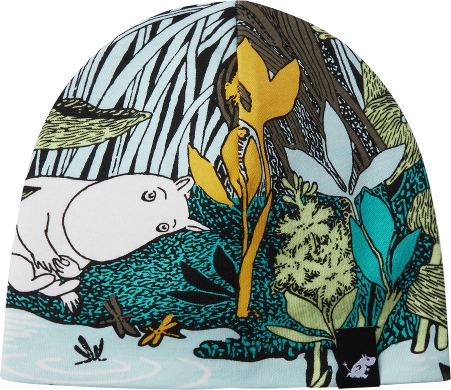 Dětská bavlněná čepice REIMA Moomin Avig - Greyish green Varianta: 36-38