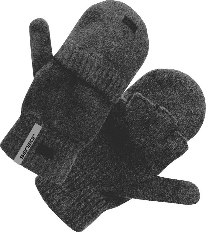 Unisex vlněné rukavice SENSOR Virgin Wool šedé Velikost: S/M, Barva: šedá