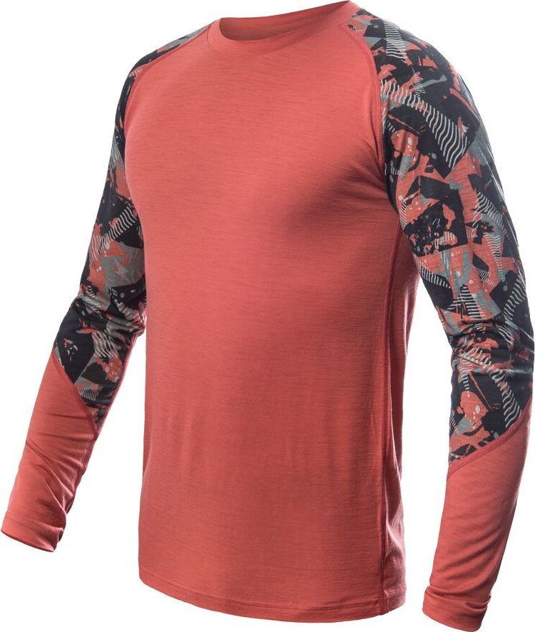 Pánské merino triko SENSOR Impress růžové Velikost: XL, Barva: oranžová