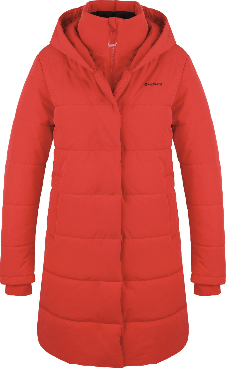 Dámský zateplený kabát HUSKY Normy červený Velikost: XL - plus