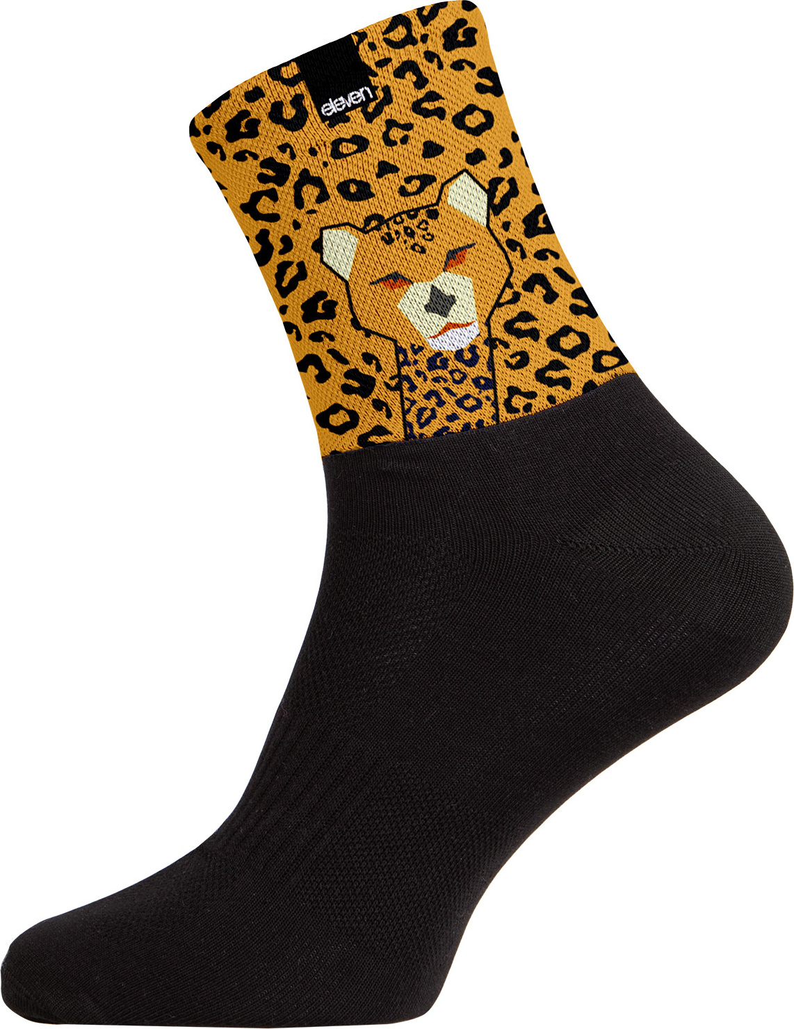 Ponožky ELEVEN Cuba Cheetah černé Velikost: M (39-41)