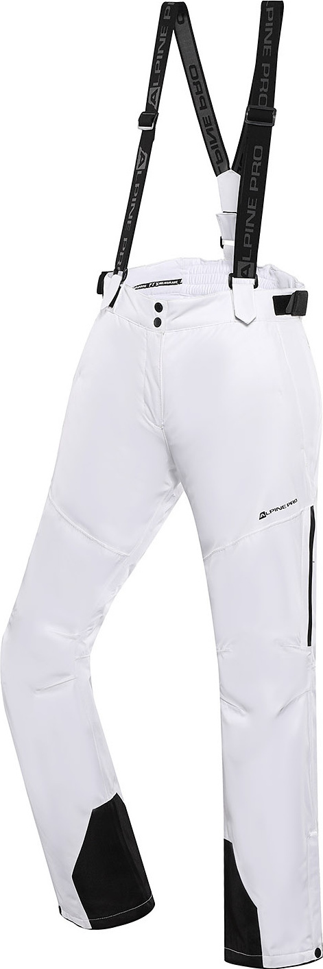 Dámské lyžařské kalhoty ALPINE PRO Osaga bílé Velikost: L